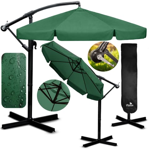 ⁨Parasol ogrodowy składany 6 segmentowy 350 cm z pokrowcem Plonos PL-880⁩ w sklepie Wasserman.eu