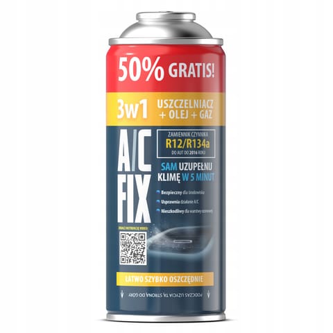 ⁨Czynnik gaz do klimatyzacji 3w1 R12 R134a 235g AC FIX⁩ w sklepie Wasserman.eu