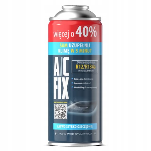 ⁨Czynnik gaz do klimatyzacji R12 R134a 235g AC FIX⁩ w sklepie Wasserman.eu