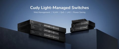 ⁨CUDY GS1016 16-Port Giggabit Light Mngd Switch⁩ at Wasserman.eu