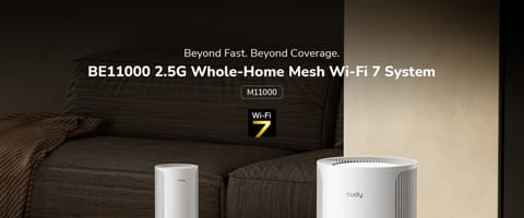 Router M11000 (2-pack) 2,5G Tri-Band Wi-Fi 7 Mesh Solution at Wasserman.eu