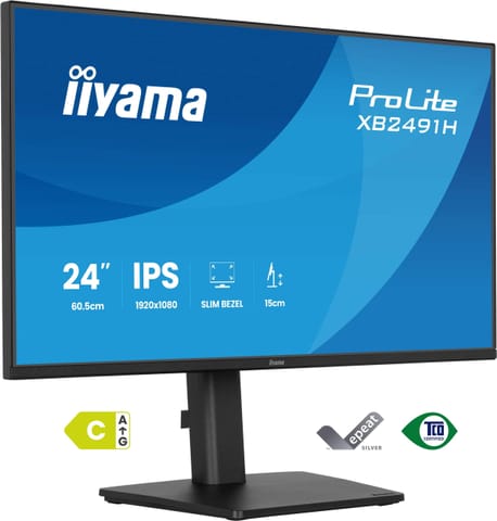 ⁨Monitor LED IIYAMA XB2491H-B1 HDMI DisplayPort IPS 120HZ 1ms HAS PIVOT⁩ w sklepie Wasserman.eu