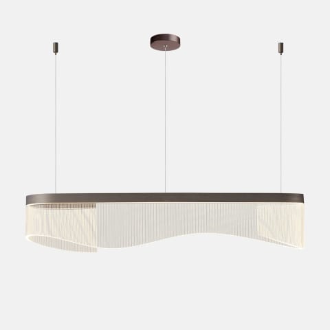 ⁨Lampa wisząca Arabica Flow 120cm (Barwa światła delikatnie ciepła, Kolor transparentny, Możliwość ściemniania nie)⁩ w sklepie Wasserman.eu