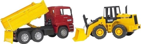 Bruder - MAN TGA Kipp-LKW und Gelenkradlader FR 130 at Wasserman.eu