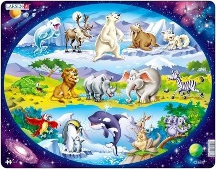 ⁨Układanka Larsen Maxi Animals Around the World⁩ w sklepie Wasserman.eu