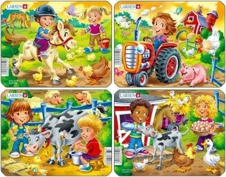 ⁨Układanka Larsen Mini Farmkids 8el⁩ w sklepie Wasserman.eu
