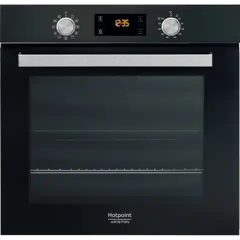 ⁨Hotpoint Oven FA5 841 JH BL HA 71 L, Electric, Hydrolytic, Knobs and electronic, Height 59.5 cm, Width 59.5 cm, Black⁩ w sklepie Wasserman.eu
