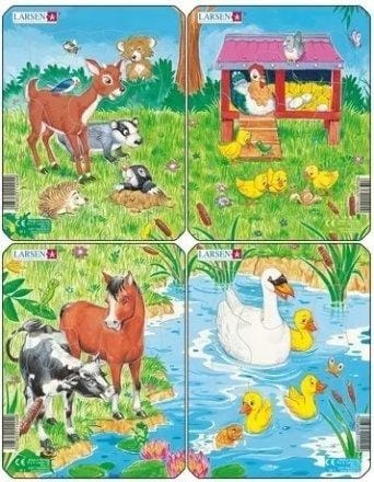 ⁨Układanka Larsen Mini Cute Animals 10el⁩ w sklepie Wasserman.eu