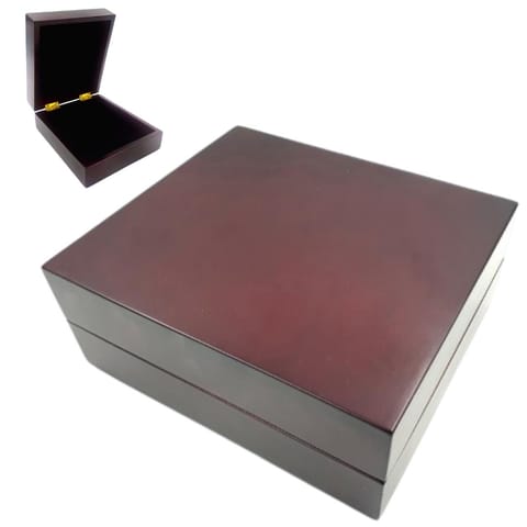 ⁨Drewniane Pudełko Prezentowe 14 x 16 x 6,7 cm na Prezent z Filcową Wkładką - D349⁩ w sklepie Wasserman.eu