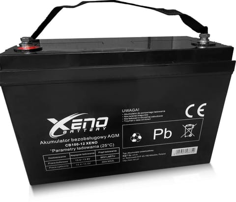 ⁨Akumulator AGM BAT Xeno Black 12V 100Ah⁩ w sklepie Wasserman.eu