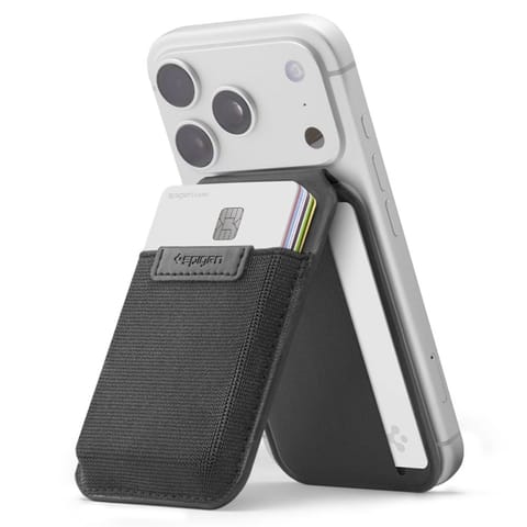 ⁨Spigen Slim Fold S314-4 MagSafe - Portfel magnetyczny z funkcją podstawki (Black)⁩ w sklepie Wasserman.eu