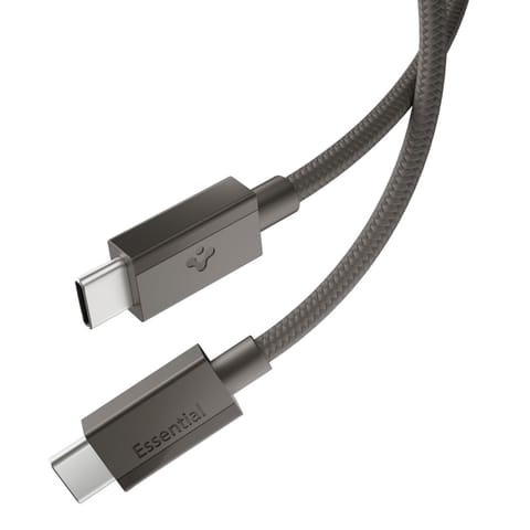 ⁨Spigen EB6015CC Essential - Kabel USB-C do USB-C 60W 1.5m (Gunmetal)⁩ w sklepie Wasserman.eu