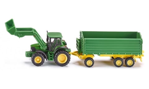 John Deere Tractor with Trailer and Charger at Wasserman.eu