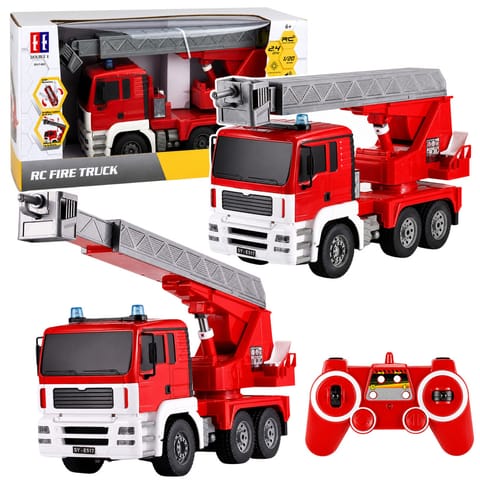 ⁨Wóz Strażacki z Obrotowym Wysięgnikiem 660° Zdalnie Sterowany RC 1:20⁩ w sklepie Wasserman.eu