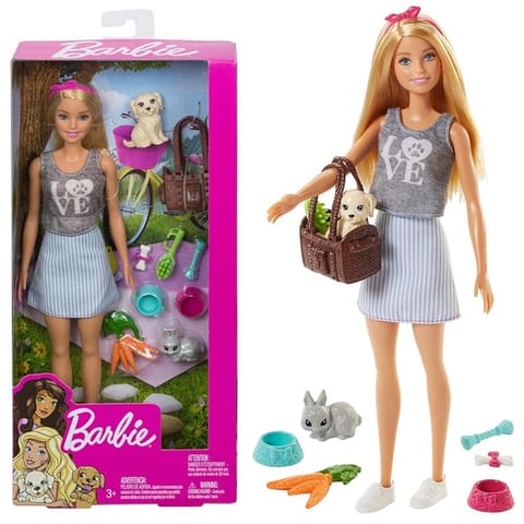 ⁨Mattel Barbie ze zwierzątkami lalka zestaw z akcesoriami ZA6706⁩ w sklepie Wasserman.eu