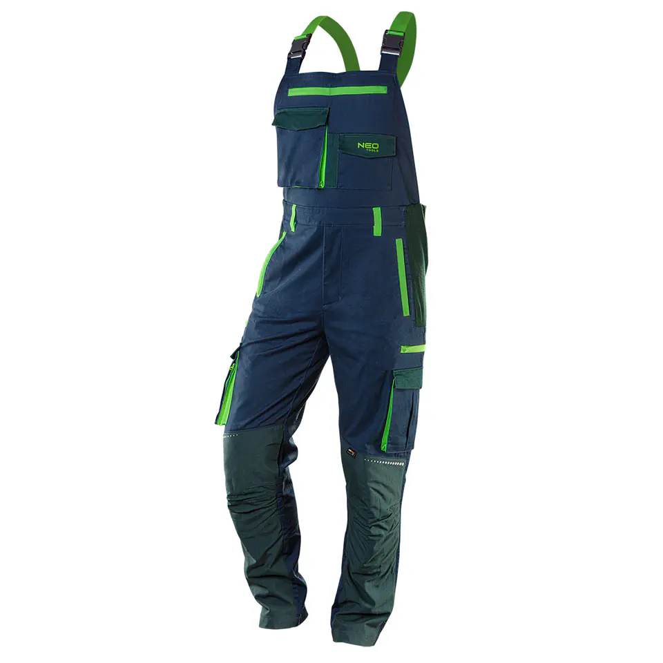 ⁨Work dungarees PREMIUM, 62% cotton, 35% polyester, 3% elastane, size XS⁩ at Wasserman.eu