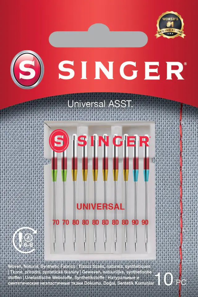 ⁨Singer Universal Needles ASST 10PK for Woven Fabrics⁩ at Wasserman.eu