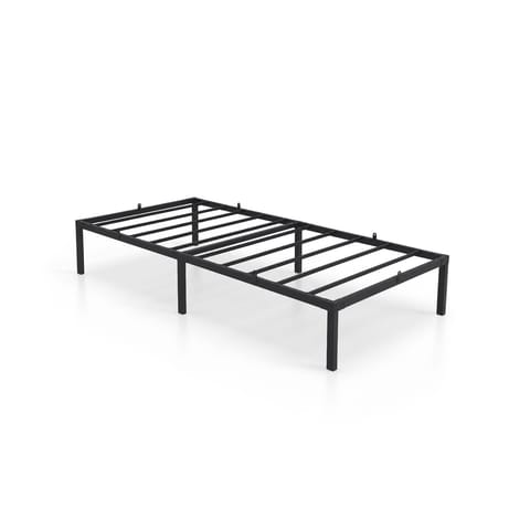 ⁨Łóżko Metalowe 90x190 cm Łóżko Gościnne Składane Metalowy Stelaż i Rama Czarne 6 nóżek 10 listew⁩ w sklepie Wasserman.eu