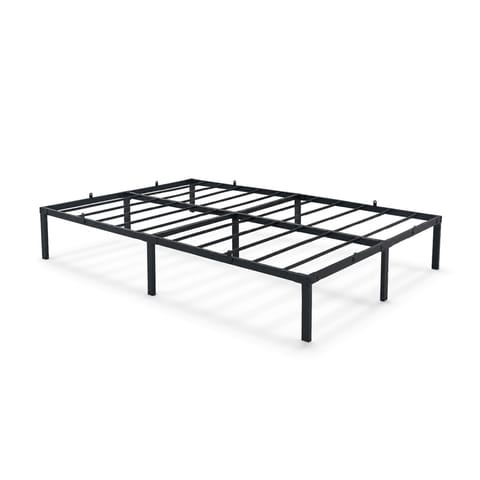 ⁨Łóżko Metalowe 120x200 cm Łóżko Gościnne Składane Metalowy Stelaż i Rama Czarne 9 nóżek 20 listew⁩ w sklepie Wasserman.eu
