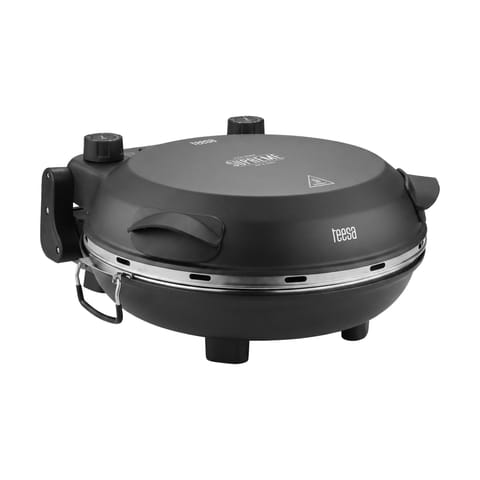 ⁨Piec do pizzy TEESA SUPREME FUN 1200W, 420 stopni, dwie grzałki, czarny⁩ w sklepie Wasserman.eu