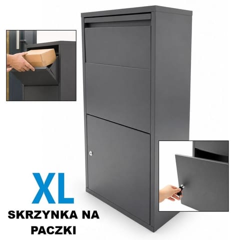 ⁨Skrzynka na paczki XL z klapą zabezpieczającą na klucz BITUXX⁩ w sklepie Wasserman.eu