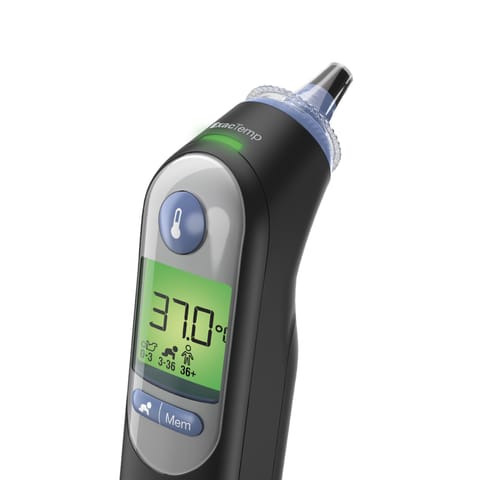⁨BRAUN THERMOSCAN® 7 IRT6520 BLACK Termometr do ucha z Age Precision, podświetlany wyświetlacz⁩ w sklepie Wasserman.eu