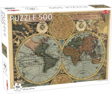 ⁨Puzzle 500 Around the World Old Map of the World⁩ w sklepie Wasserman.eu