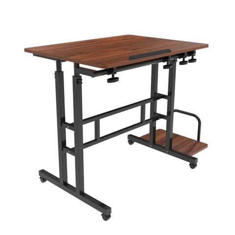 ⁨Mobilne biurko regulowane MC-124 B max 50kg, regulacja wysokości 67-115 cm, blat 80x60 cm⁩ w sklepie Wasserman.eu