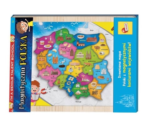 ⁨Magnetic map of Poland IM A Genius⁩ at Wasserman.eu