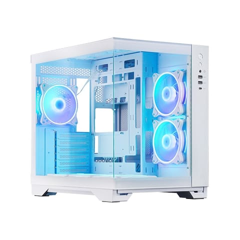 ⁨PC case VISIO GM-30W-T G-OP 6xfans ARGB white⁩ at Wasserman.eu