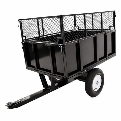 ⁨Przyczepka-wywrotka do traktorka ogrodowego/quada 300 kg ogrodowa 114×76 cm⁩ w sklepie Wasserman.eu