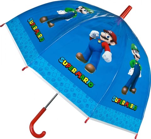 ⁨Umbrella transparent manual Super Mario⁩ at Wasserman.eu