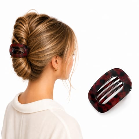 ⁨Spinka do włosów bordo XL elegancka SP464⁩ w sklepie Wasserman.eu