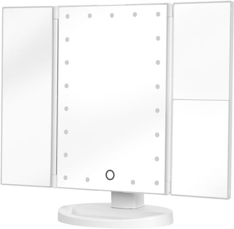 ⁨Lusterko do makijażu Humanas HS-ML04 z podświetleniem LED - biały⁩ w sklepie Wasserman.eu