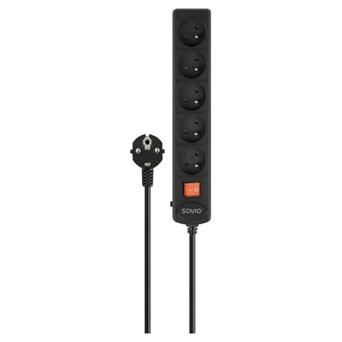 ⁨Power strip LZ-17 5way 3m SAVIO⁩ at Wasserman.eu