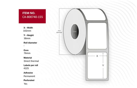 ⁨Capture Label 102 x 38mm, Core 76mm,⁩ w sklepie Wasserman.eu