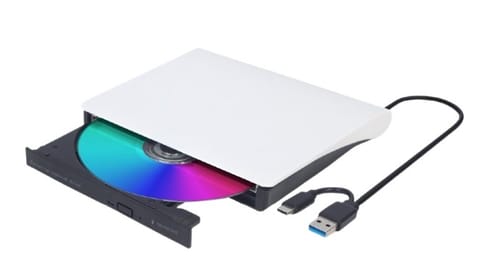 ⁨External USB DVD drive DVD-USB-031-BW black and white⁩ at Wasserman.eu
