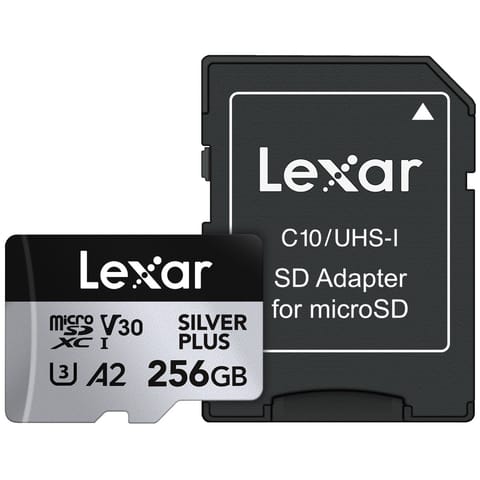 ⁨Memory card microSD 256GB C10 A2 U3 V30 205/150MB/s Silver Plus⁩ at Wasserman.eu