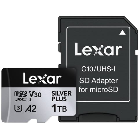 ⁨Memory card microSD 1TB C10 A2 U3 V30 205/150MB/s Silver Plus⁩ at Wasserman.eu