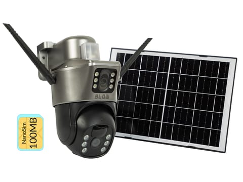 ⁨Kamera BLOW 4G PTZ 2x4MP solarna z akumulatorem⁩ w sklepie Wasserman.eu