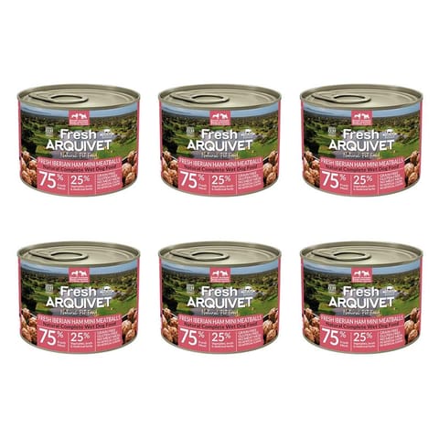 ⁨Arquivet Fresh MINI klopsiki z szynką iberyjską, słodkimi ziemniakami i brokułami 6x200g⁩ w sklepie Wasserman.eu