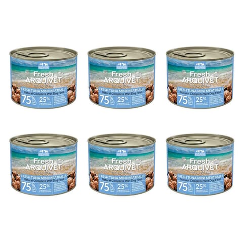 ⁨[Zestaw] Arquivet Fresh MINI klopsiki z tuńczykiem, dynią i szpinakiem 6x200g⁩ w sklepie Wasserman.eu