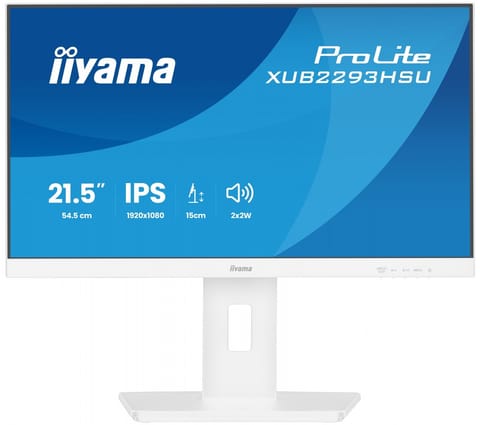 ⁨Monitor 22 inches XUB2293HSU-W7 IPS, 100Hz, Pivot, HAS(150mm), 300cd, white⁩ at Wasserman.eu