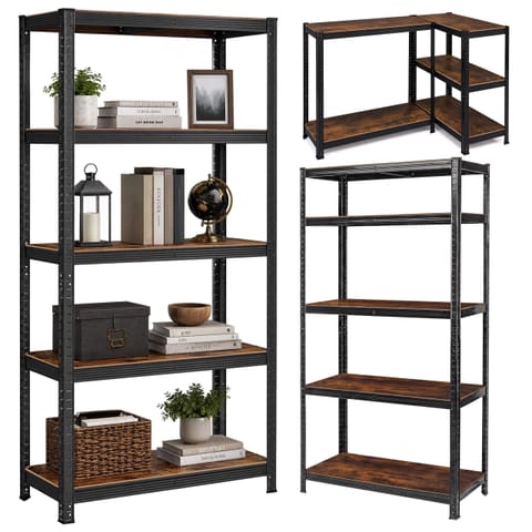 ⁨Regał magazynowy 5 poziomów loftowy 875 kg 180 x 90 x 40 cm⁩ w sklepie Wasserman.eu