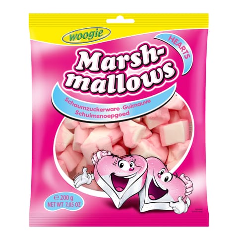 ⁨Woogie Marshmallows Hearts  Serca z Pianki Marshmallow 200 g⁩ w sklepie Wasserman.eu