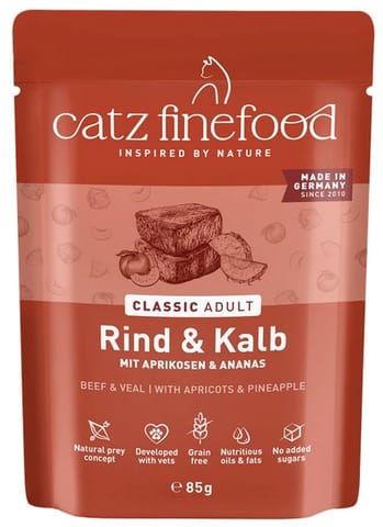 ⁨Catz Finefood Classic Wołowina i cielęcina (N.07) saszetka 300g⁩ w sklepie Wasserman.eu