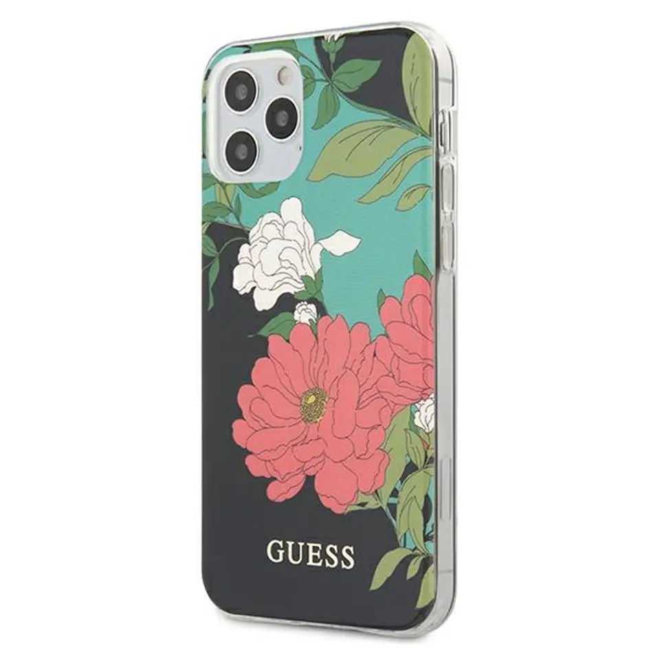 ⁨Guess GUHCP12LIMLFL01 iPhone 12 Pro Max 6.7" black/black N°1 Flower Collection⁩ at Wasserman.eu