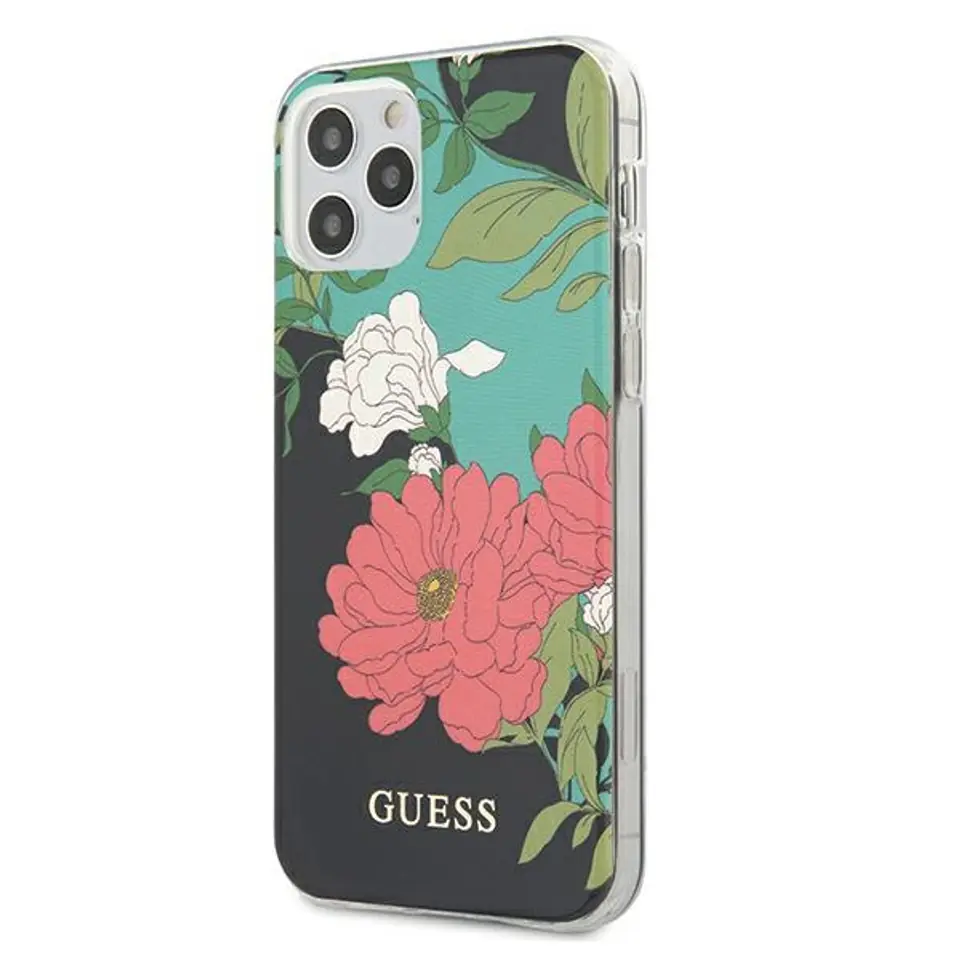 ⁨Guess GUHCP12MIMLFL01 iPhone 12/12 Pro 6.1" black/black N°1 Flower Collection⁩ at Wasserman.eu