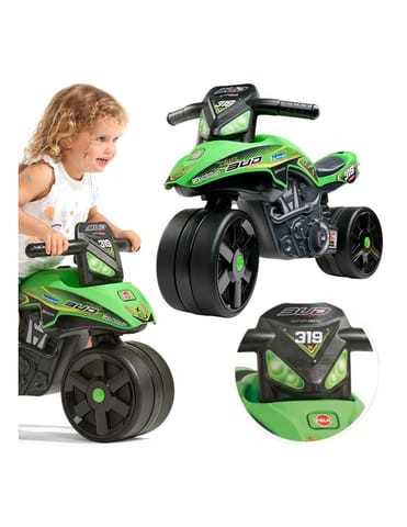 ⁨FALK Jeździk Racing Zielony Motorek Szerokie Koła od 1 roku⁩ w sklepie Wasserman.eu