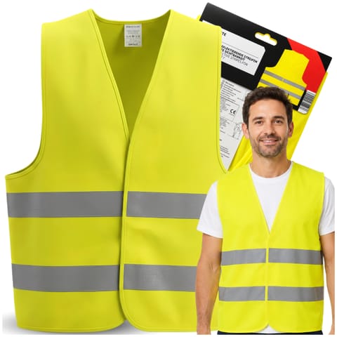 ⁨Kamizelka odblaskowa OSTRZEGAWCZA DROGOWA 2 kategoria widoczności ONE SIZE⁩ w sklepie Wasserman.eu